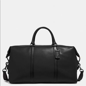 Coach Voyager 52 large leather duffle in black